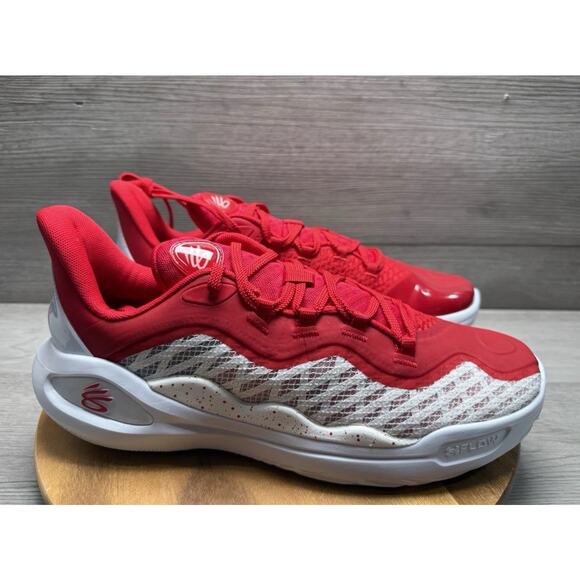 Curry 11 Team White Red 3027637-100 Under Armour Size 11.5 - Picture 1 of 7